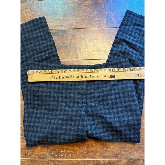 Theory Craven Strobe Check Plaid Wool Blend Slim Trouser Pants Size 6 - Picture 4 of 7